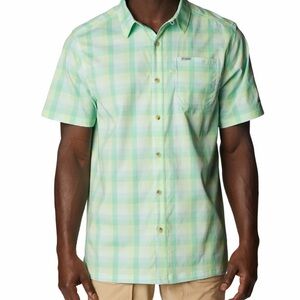 Columbia Men's PFG Green Plaid Shirt